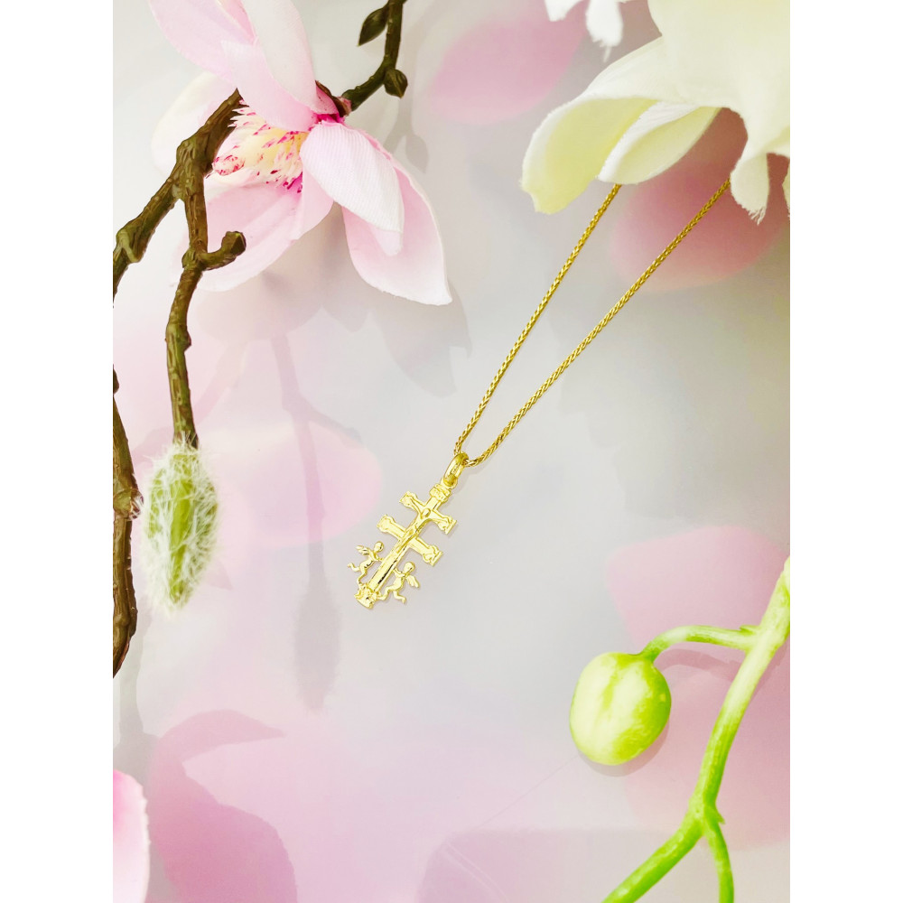 Złoty krzyżyk Karawaka Jezus Chrystus