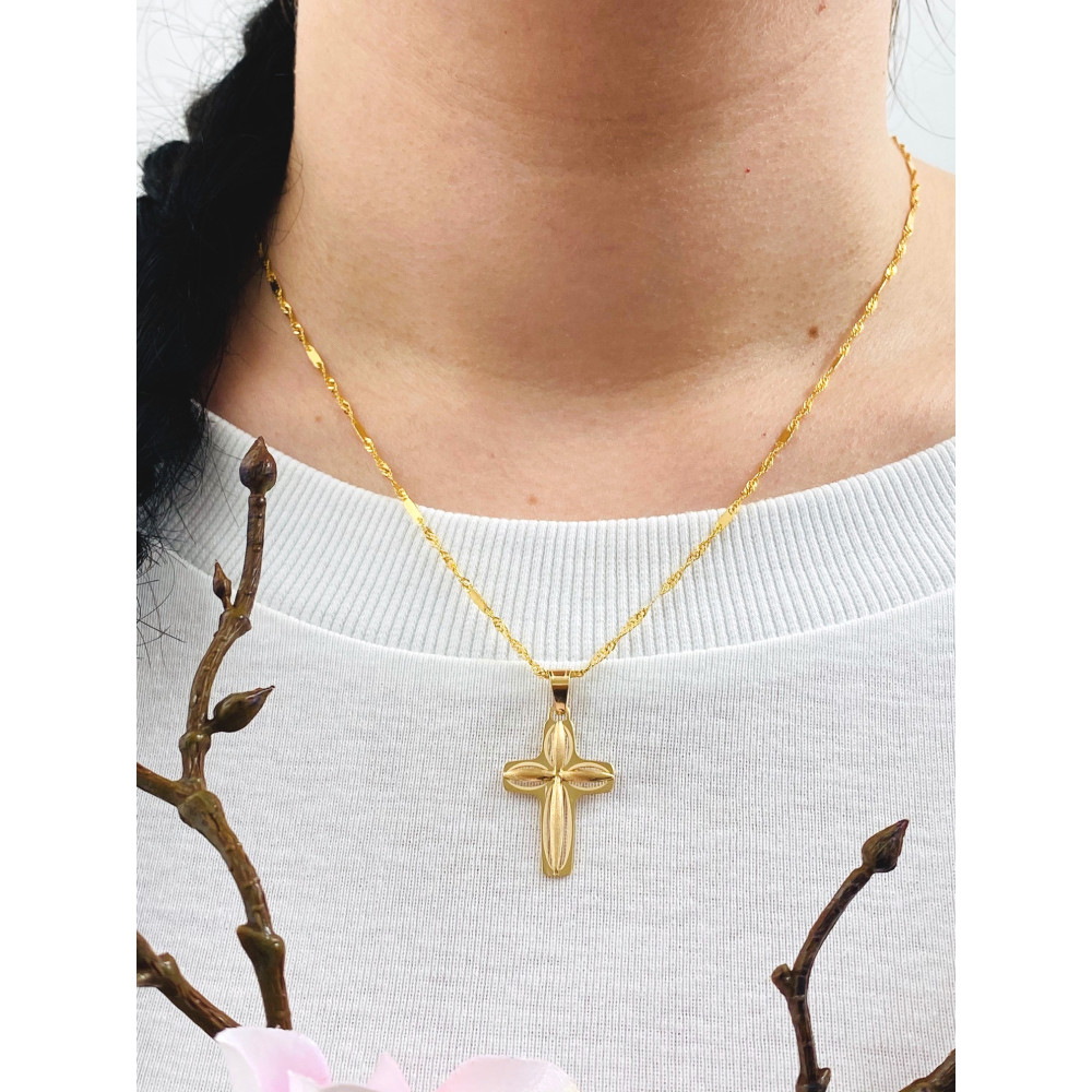 copy of Złoty krzyżyk klasyczny diamentowany