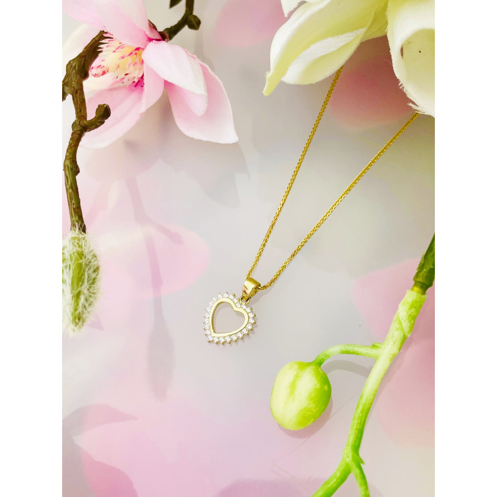 Anhänger Mit Zirconia Kettenanhänger Gelbgold Goldanhänger Herz 585er 14KT