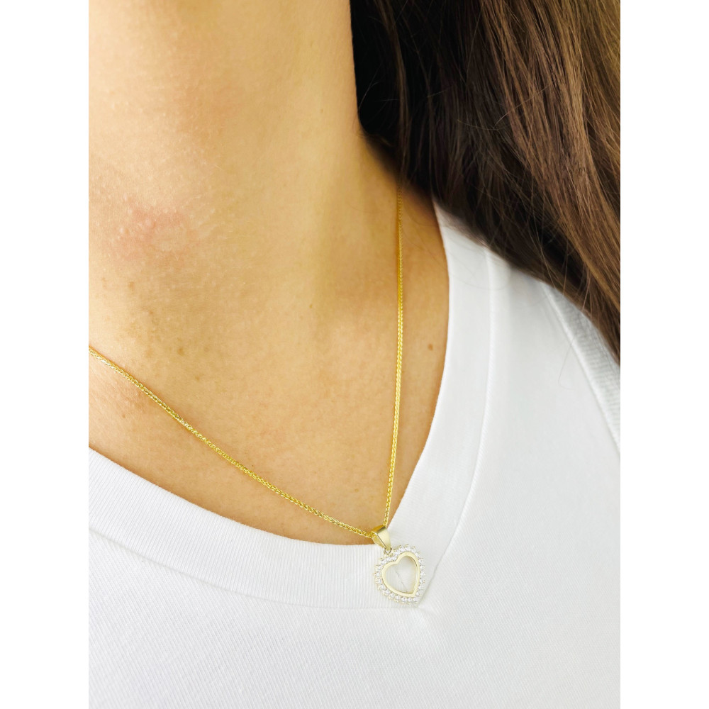 Anhänger Mit Zirconia Kettenanhänger Gelbgold Goldanhänger Herz 333er 8KT
