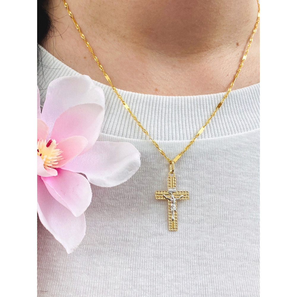 copy of Złoty krzyżyk klasyczny diamentowany