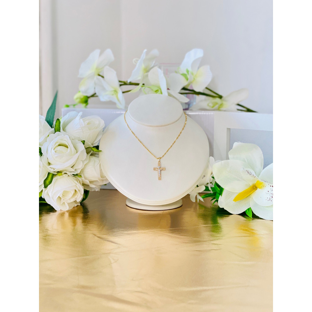 copy of Złoty krzyżyk klasyczny diamentowany