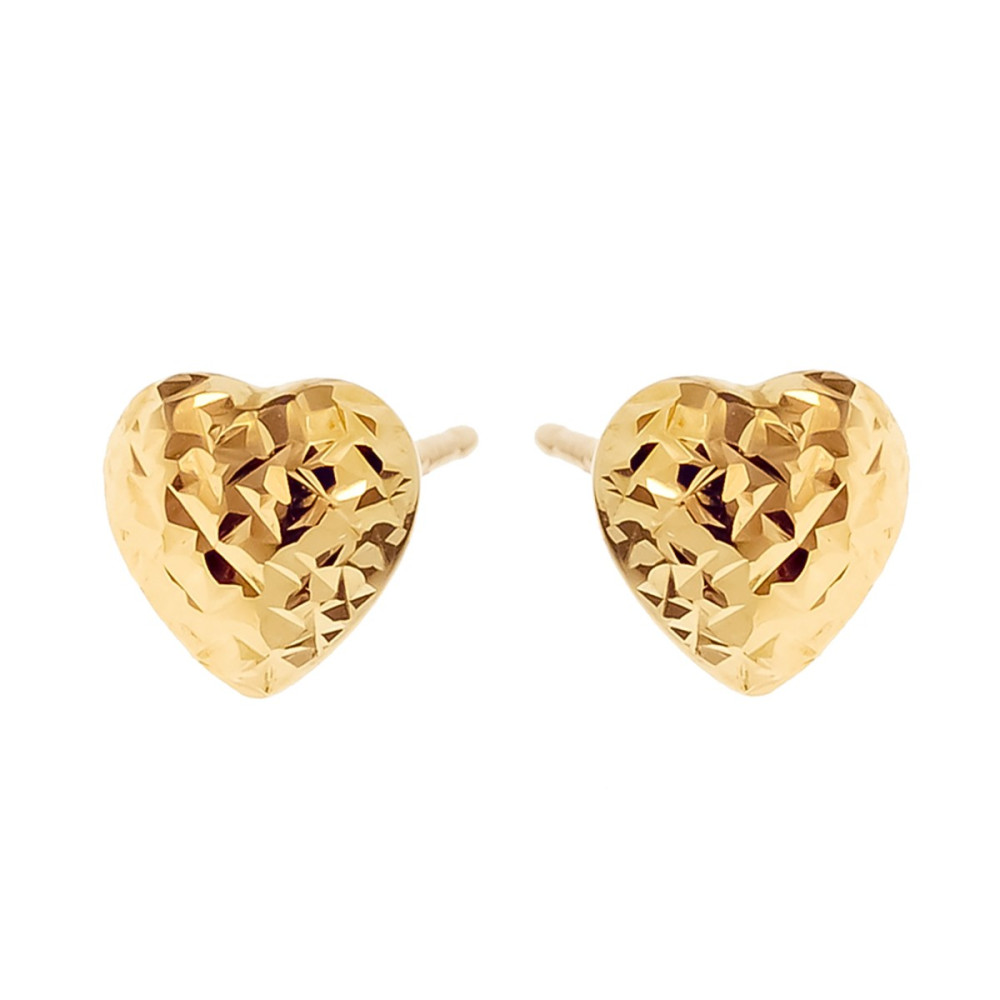 copy of Złote kolczyki serce z cyrkoniami