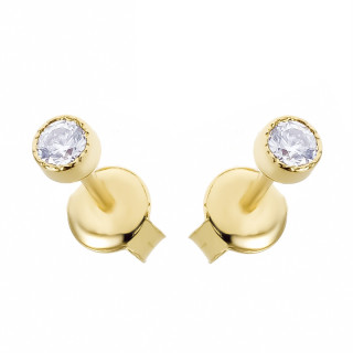 Gold Ohrringe Mit Zirkonia Ohrhänger Ohrstecker Ohrschmuck Paar Gelbgold