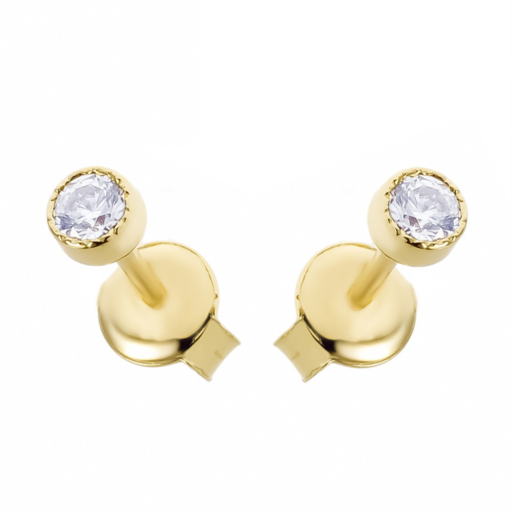 Gold Ohrringe Mit Zirkonia Ohrhänger Ohrstecker Ohrschmuck Paar Gelbgold