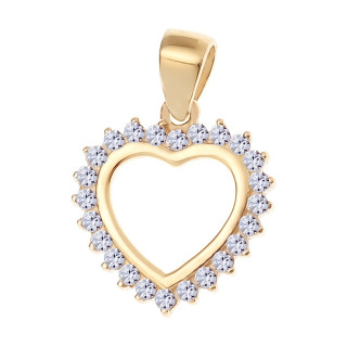 Anhänger Mit Zirconia Kettenanhänger Gelbgold Goldanhänger Herz 333er 8KT
