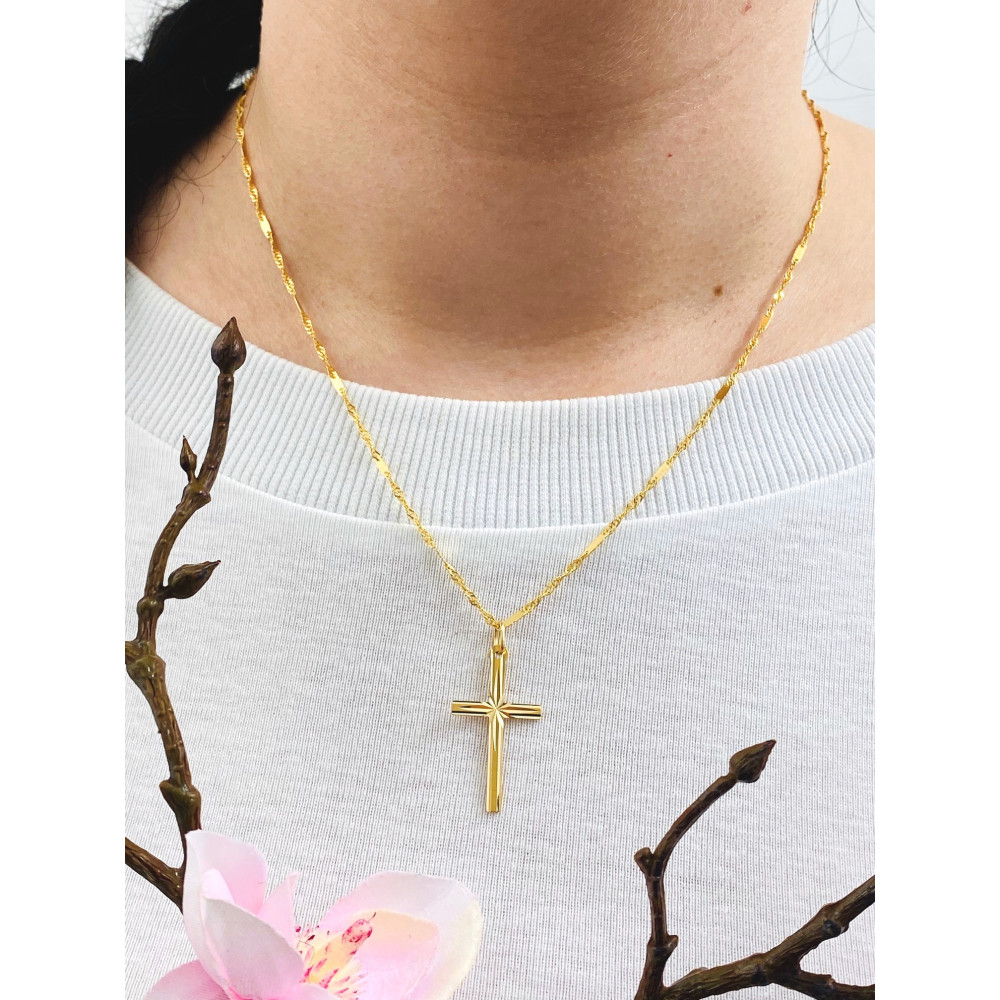 copy of Złoty krzyżyk klasyczny diamentowany