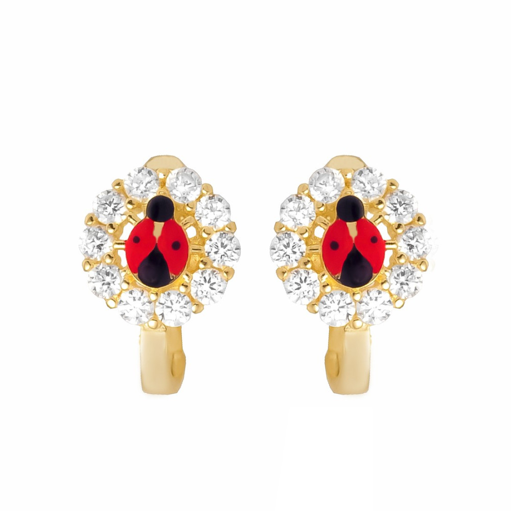 Gold Ohrringe Marienkäfer Ohrhänger Ohrstecker Ohrschmuck Gelbgold