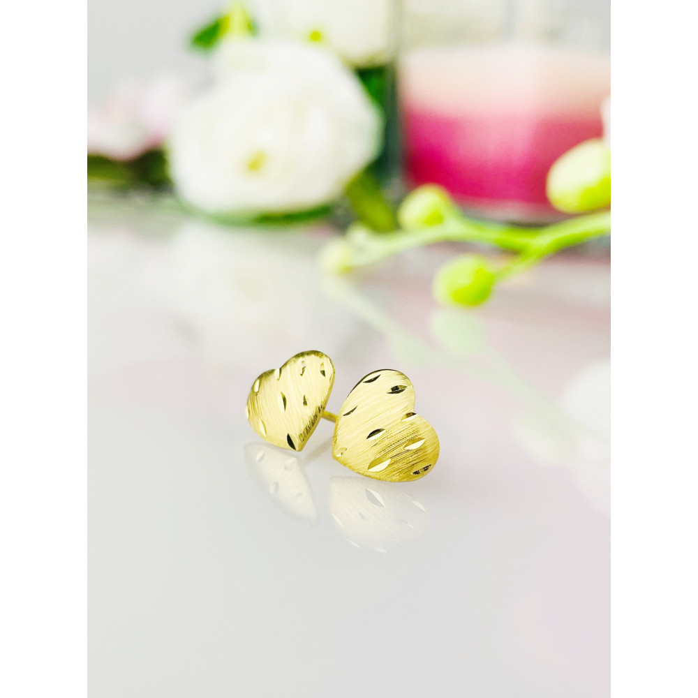 Gold Ohrringe Herzen Ohrhänger Ohrstecker Ohrschmuck Gelbgold
