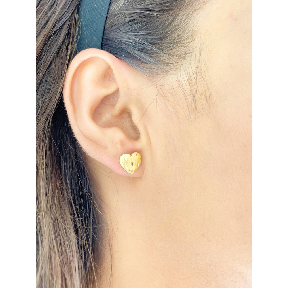 Gold Ohrringe Herzen Ohrhänger Ohrstecker Ohrschmuck Gelbgold