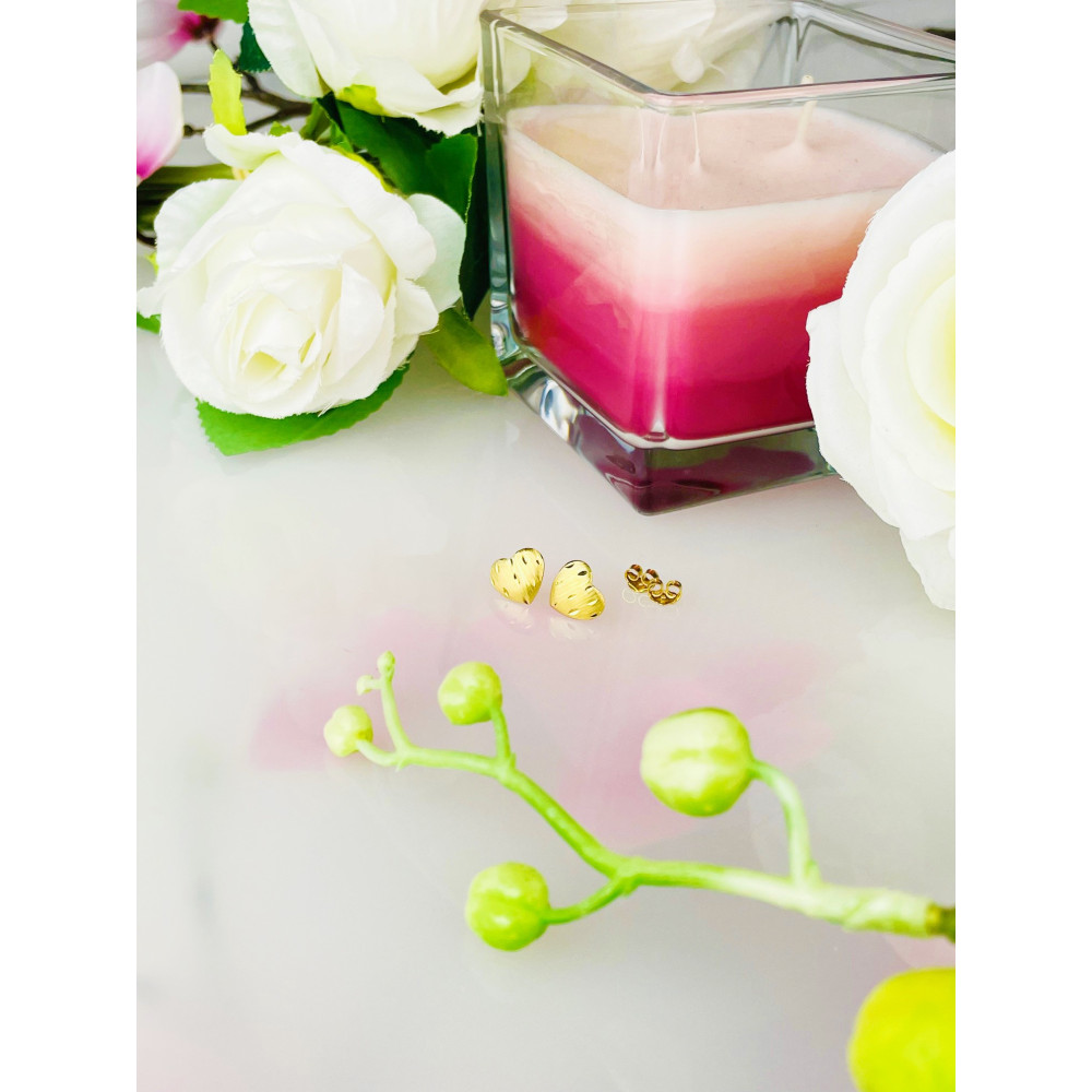 Gold Ohrringe Herzen Ohrhänger Ohrstecker Ohrschmuck Gelbgold