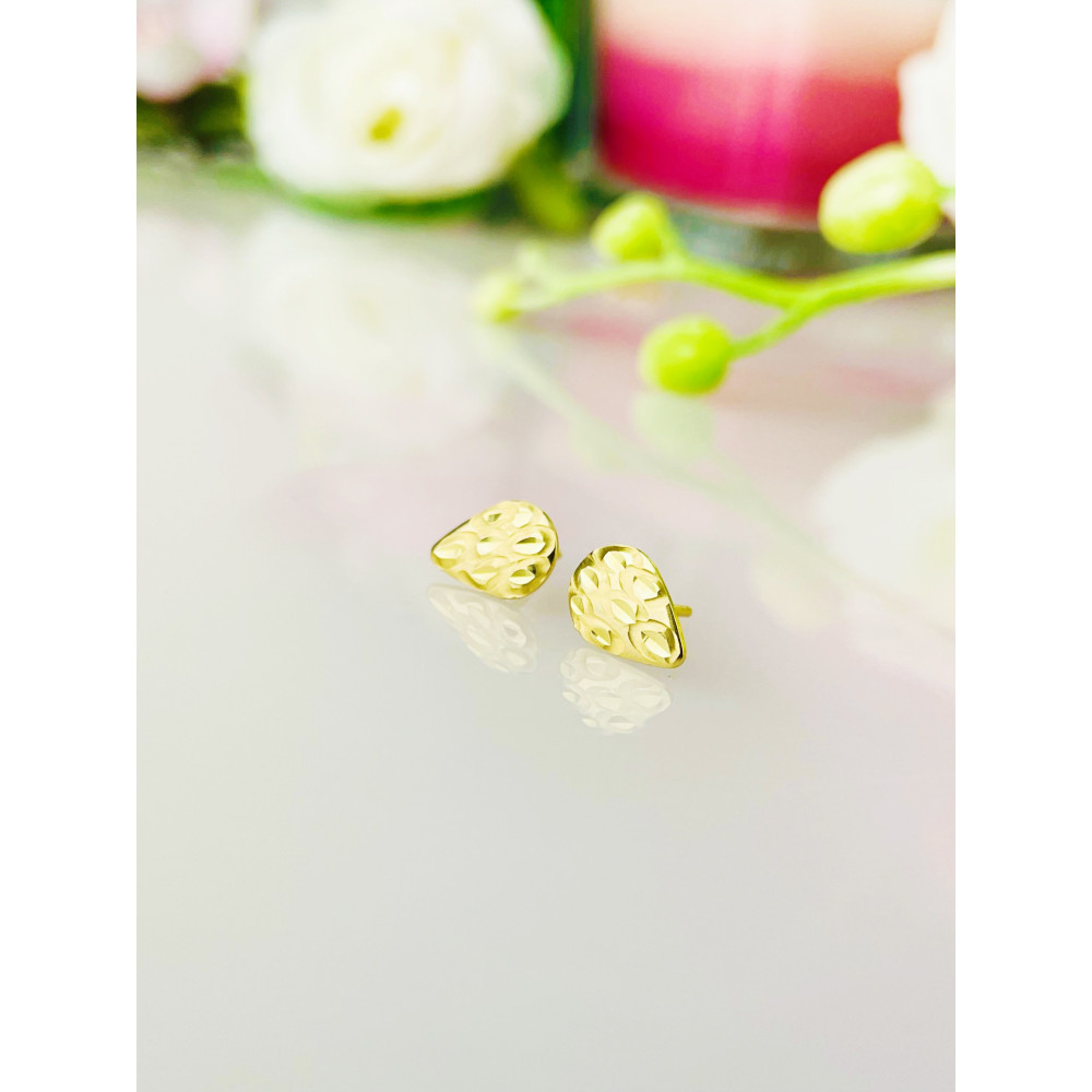 Gold Ohrringe Träne Ohrhänger Ohrstecker Ohrschmuck Gelbgold