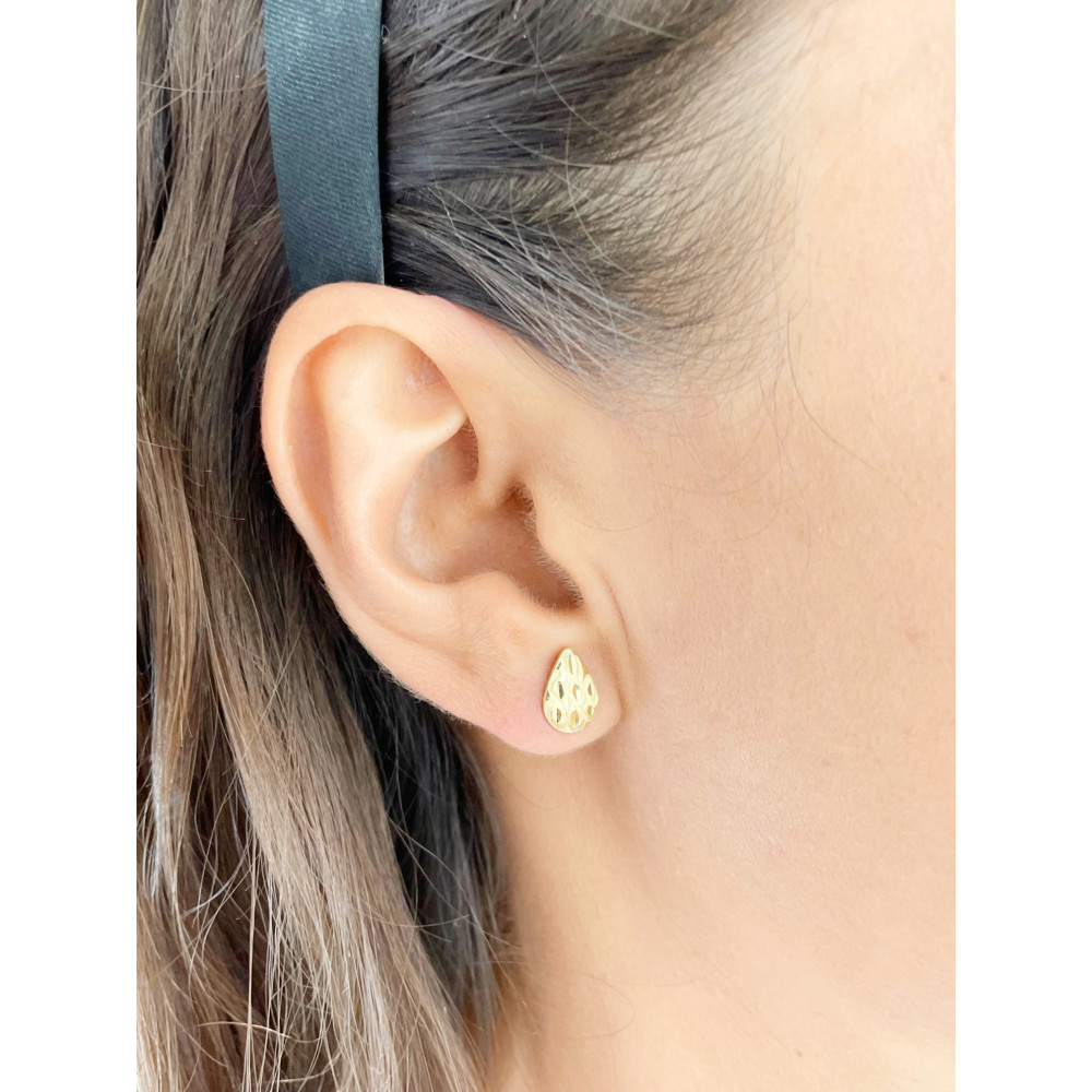 Gold Ohrringe Träne Ohrhänger Ohrstecker Ohrschmuck Gelbgold