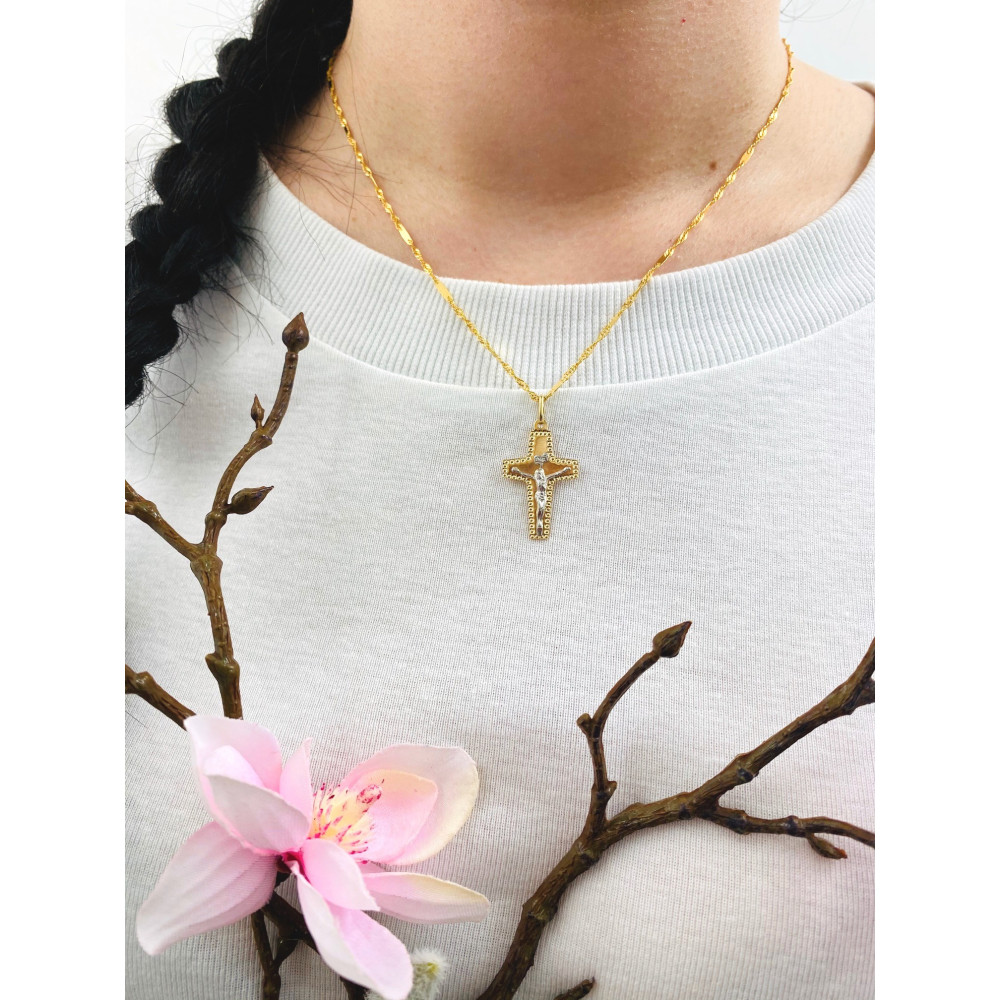 copy of Złoty krzyżyk klasyczny diamentowany