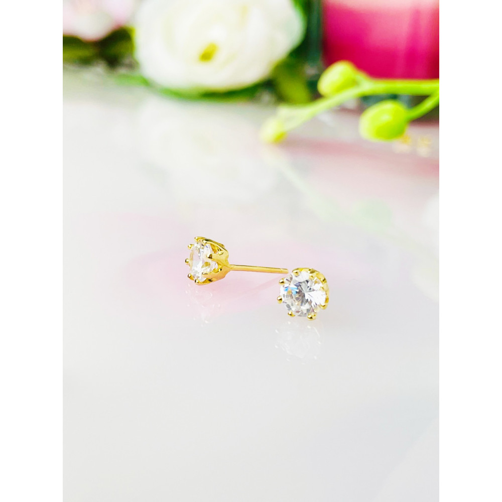 Gold Ohrringe Mit Zirkonia Ohrhänger Ohrstecker Ohrschmuck Paar Gelbgold