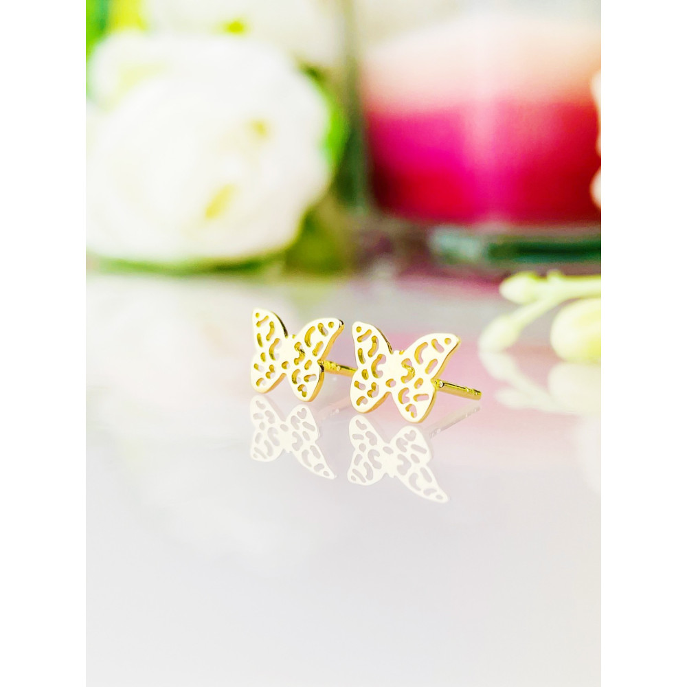 copy of Złote kolczyki przecinki z cyrkoniami