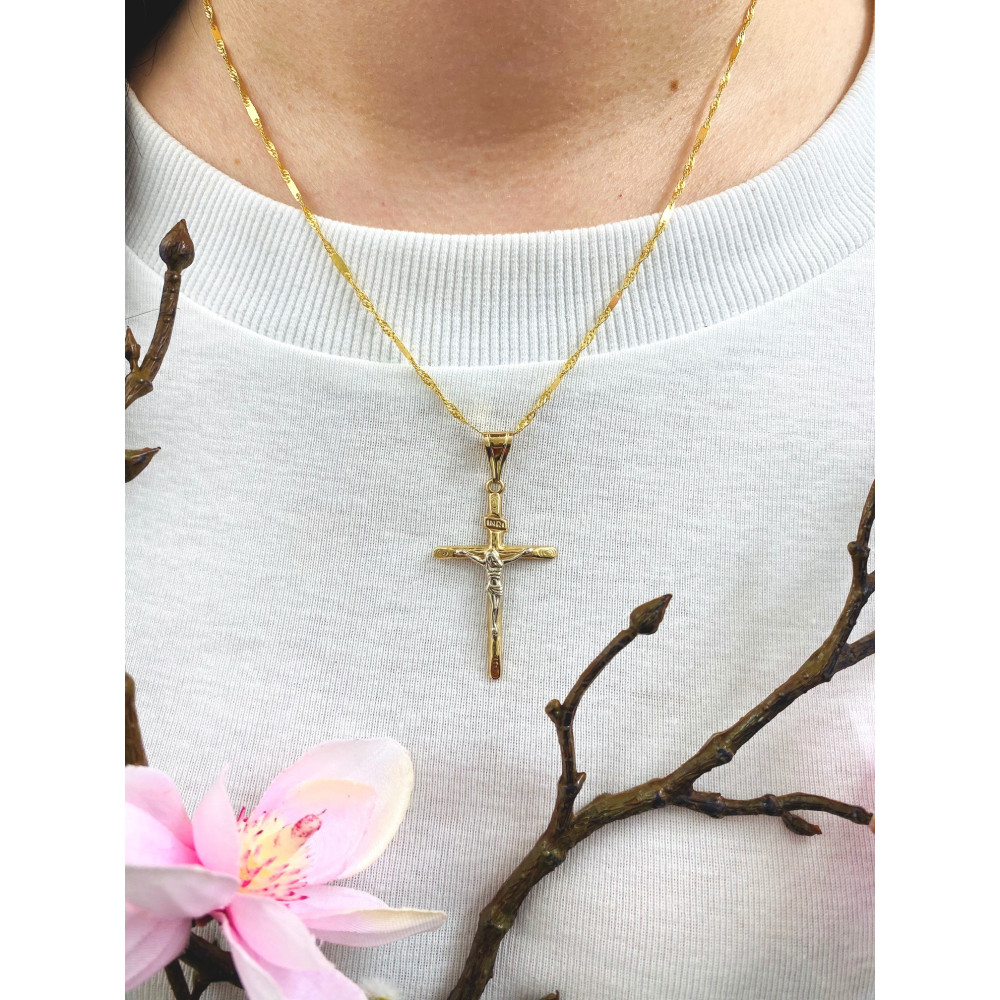 copy of Złoty krzyżyk klasyczny diamentowany