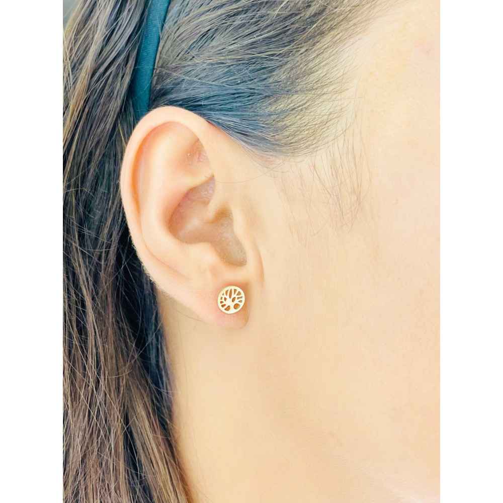 copy of Złote kolczyki przecinki z cyrkoniami