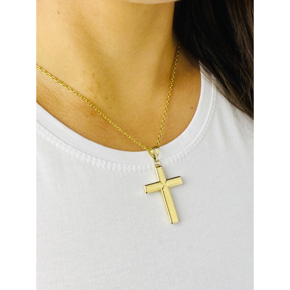 Goldanhänger Kettenanhänger Gold Anhänger Kreuz Goldkreuz Gelbgold 585er 14KT