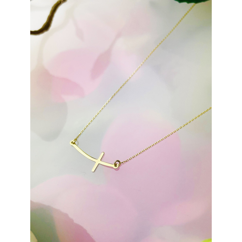 goldenes Halsband Kreuz