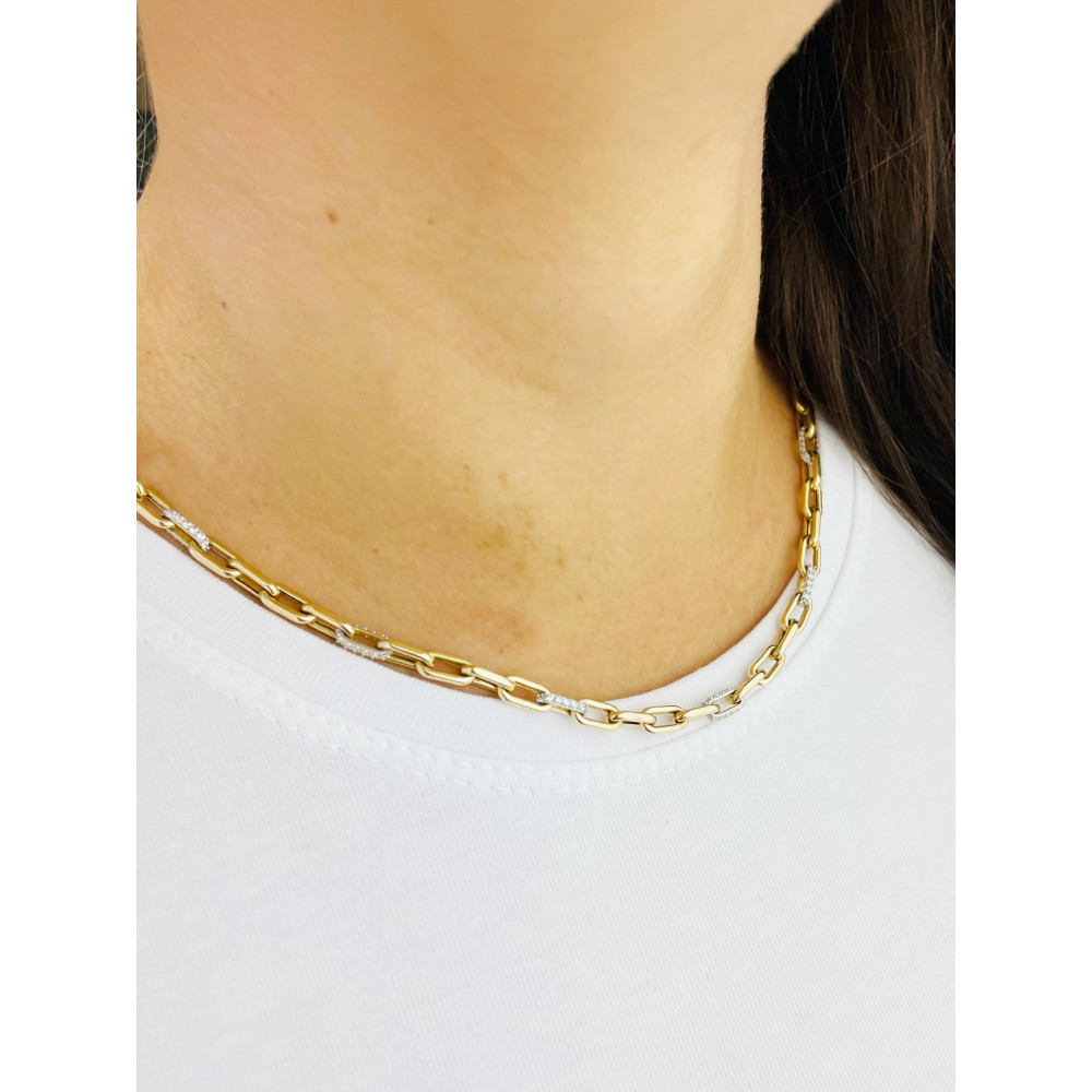 goldenes Halsband Mit Zirkonia Gold 585er 14KT