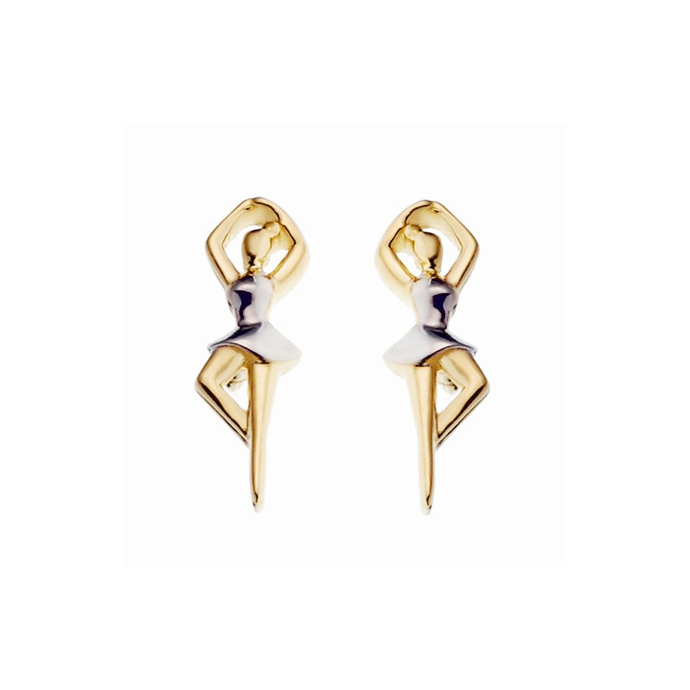 Gold Ohrringe Ohrhänger Ohrstecker Ohrschmuck Paar Gelbgold Ballerina