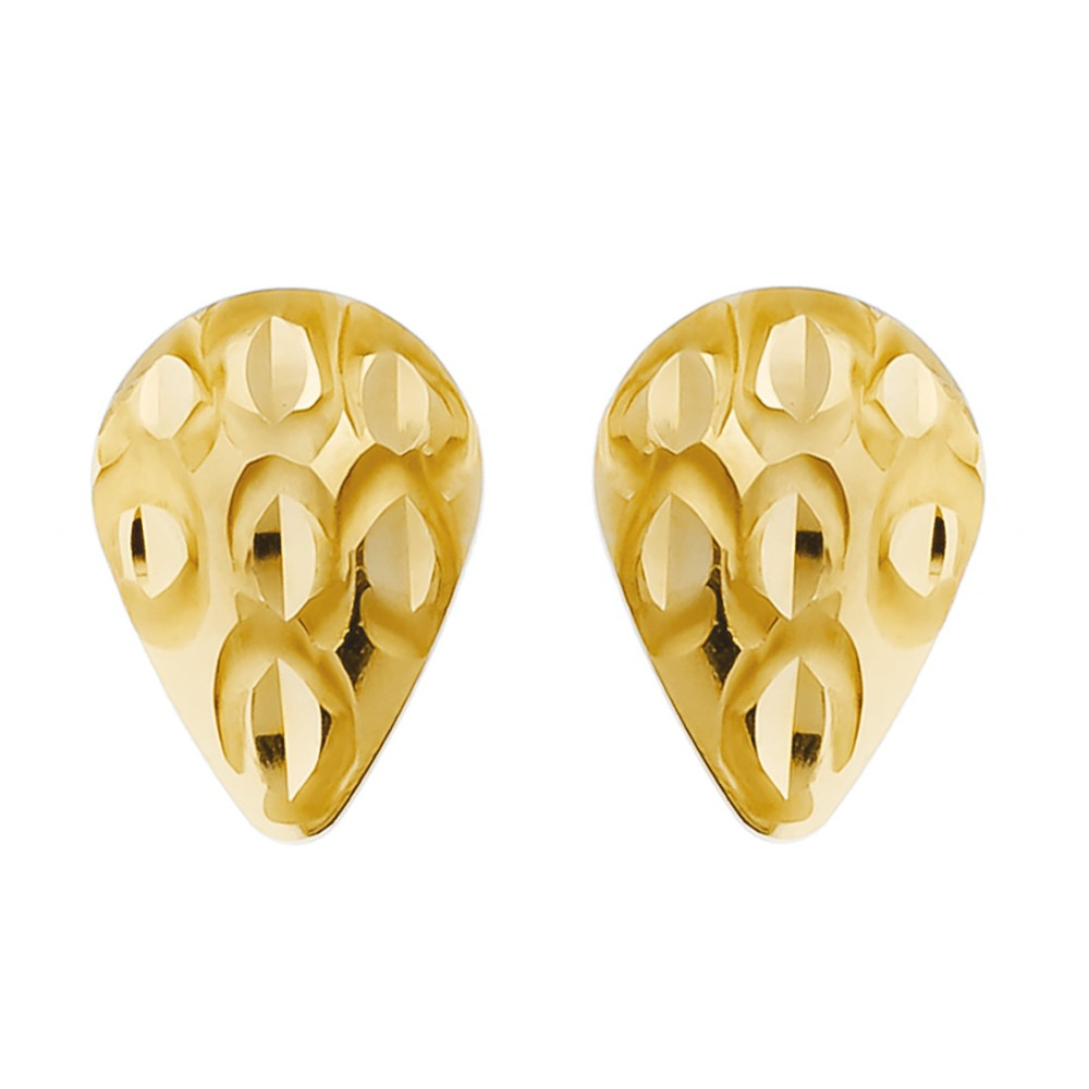 Gold Ohrringe Träne Ohrhänger Ohrstecker Ohrschmuck Gelbgold