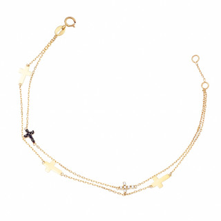 copy of Złota bransoletka celebrytka serce nieskończoność