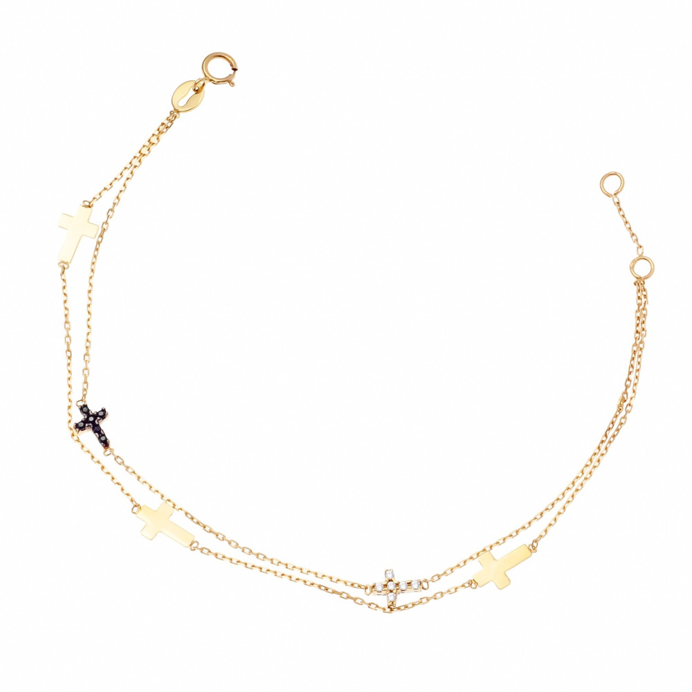 copy of Złota bransoletka celebrytka serce nieskończoność