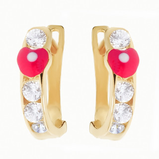 copy of Złote kolczyki przecinki z cyrkoniami