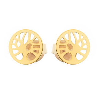 Gold Ohrringe Ohrhänger Ohrstecker Ohrschmuck Paar Gelbgold  Baum