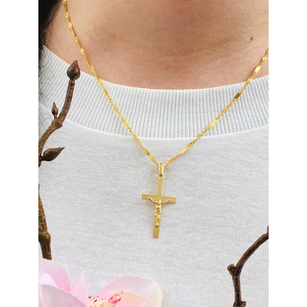 copy of Złoty krzyżyk klasyczny diamentowany