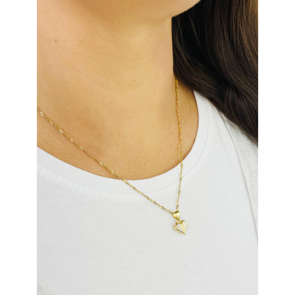 Anhänger Herz Kettenanhänger Gelbgold Goldanhänger 585er 14KT