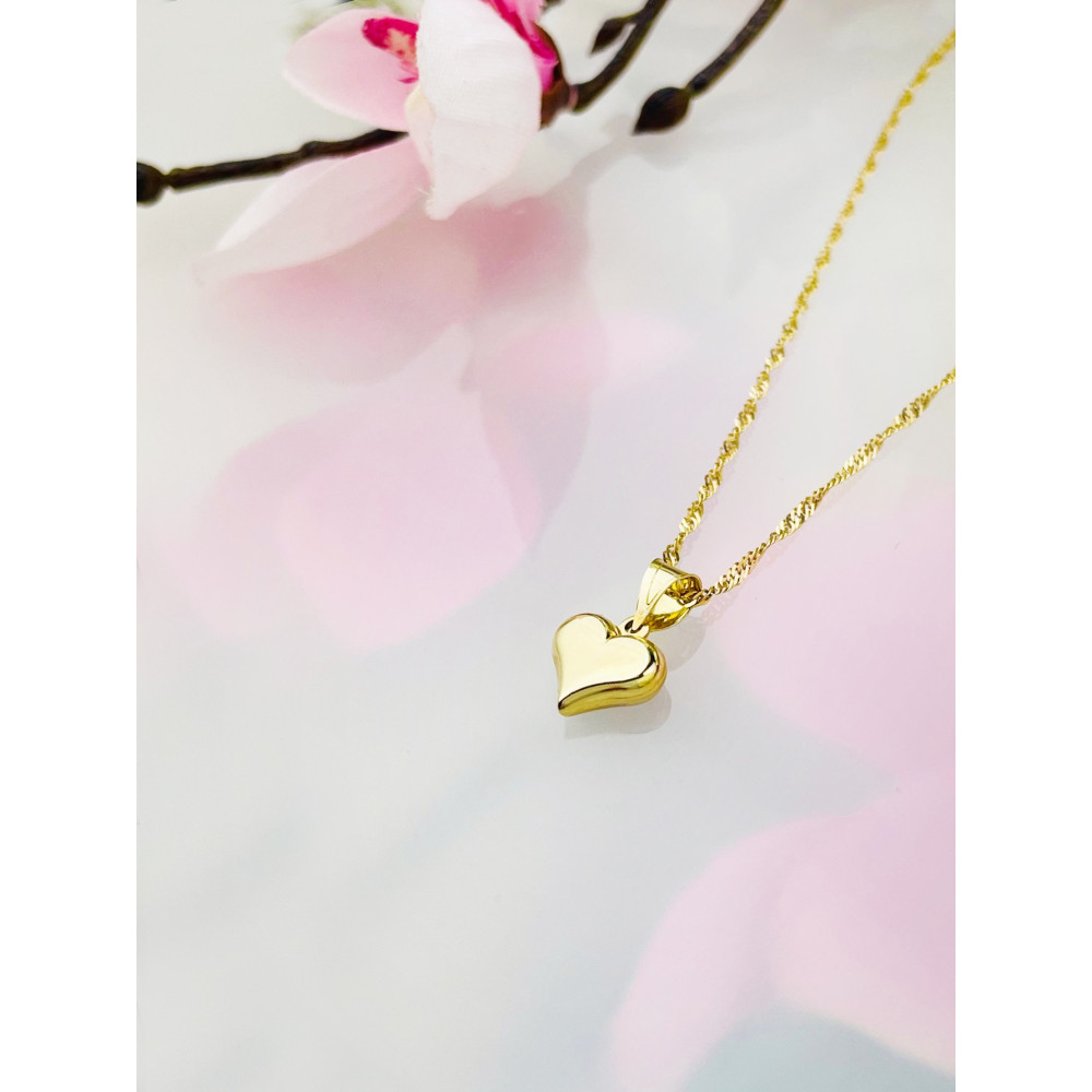 Anhänger Herz Kettenanhänger Gelbgold Goldanhänger 585er 14KT