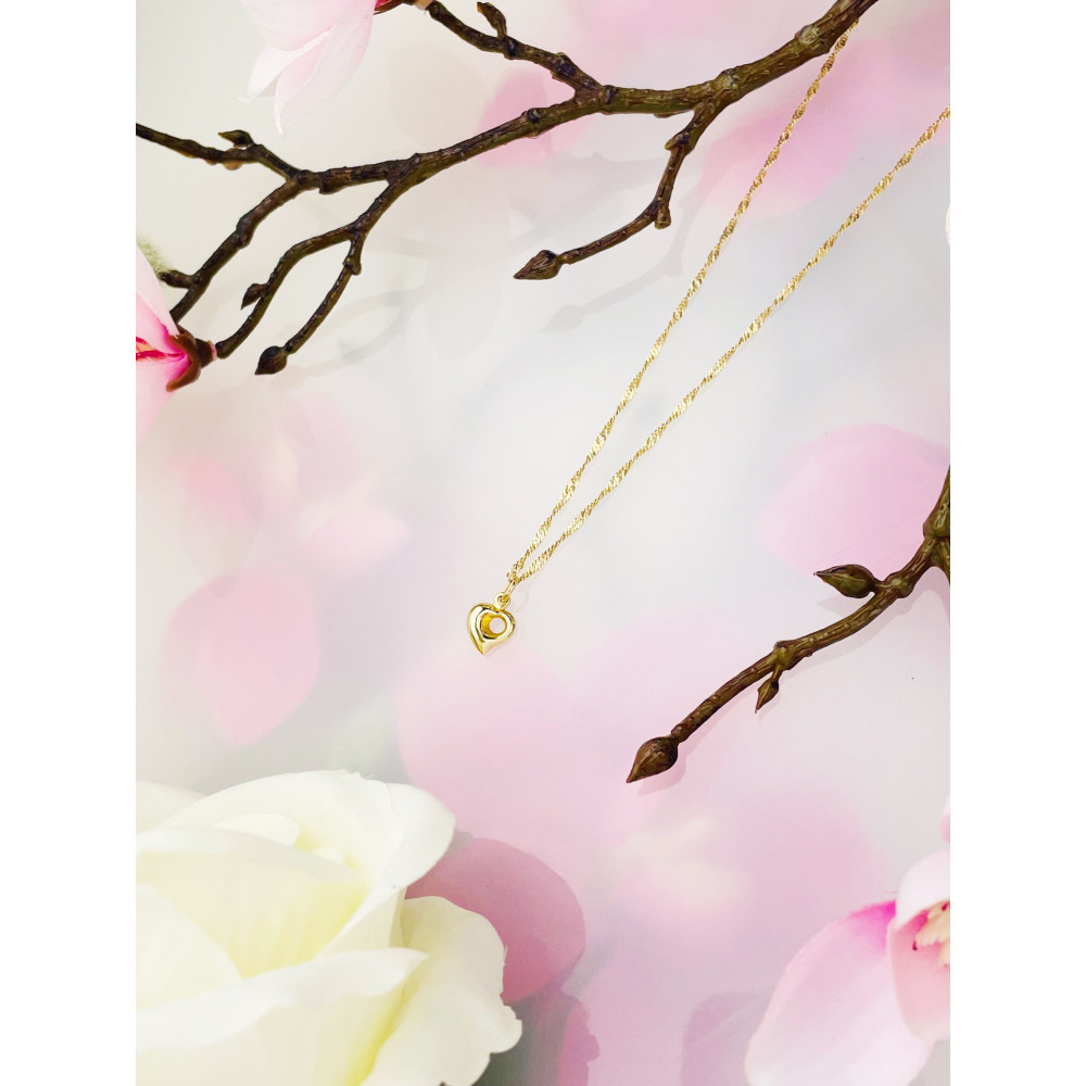 Złoty wisiorek serce figurka zawieszka serduszko z dziurką