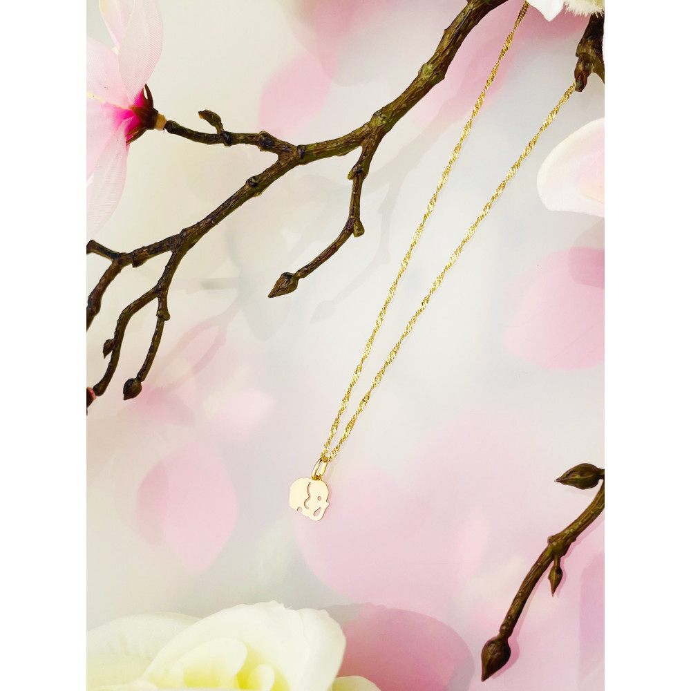 Anhänger Elefant Kettenanhänger Gelbgold Goldanhänger 585er 14KT