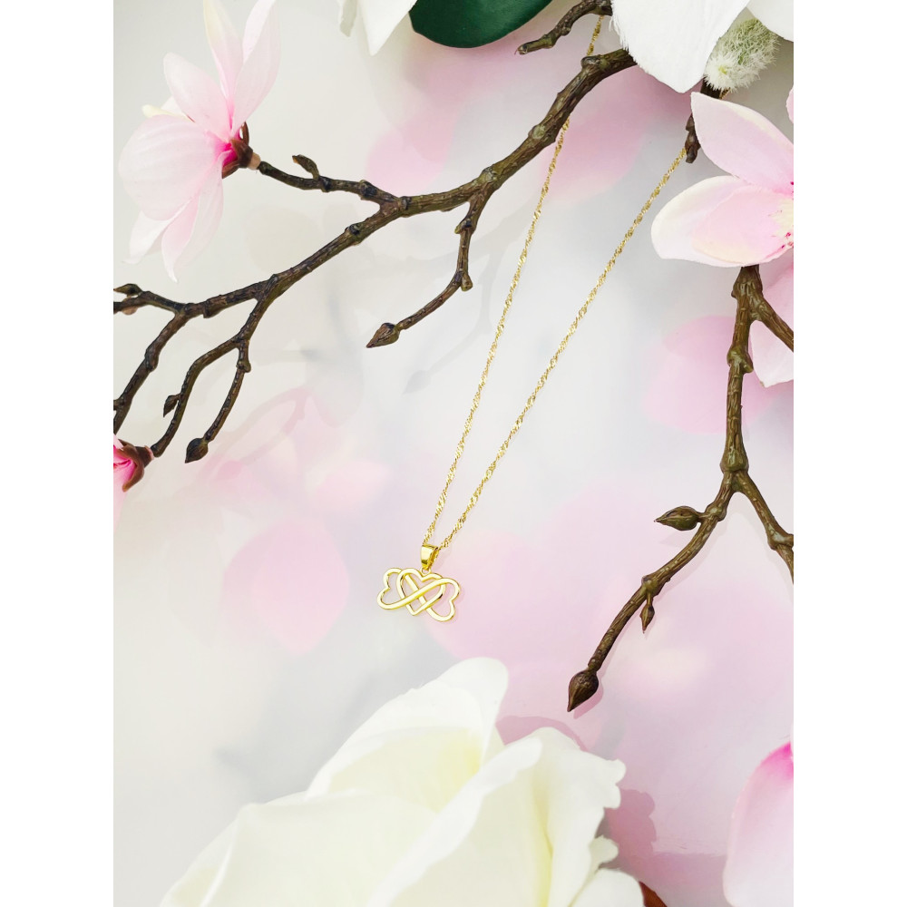 copy of Złoty wisiorek zawieszka rozeta ażurowa