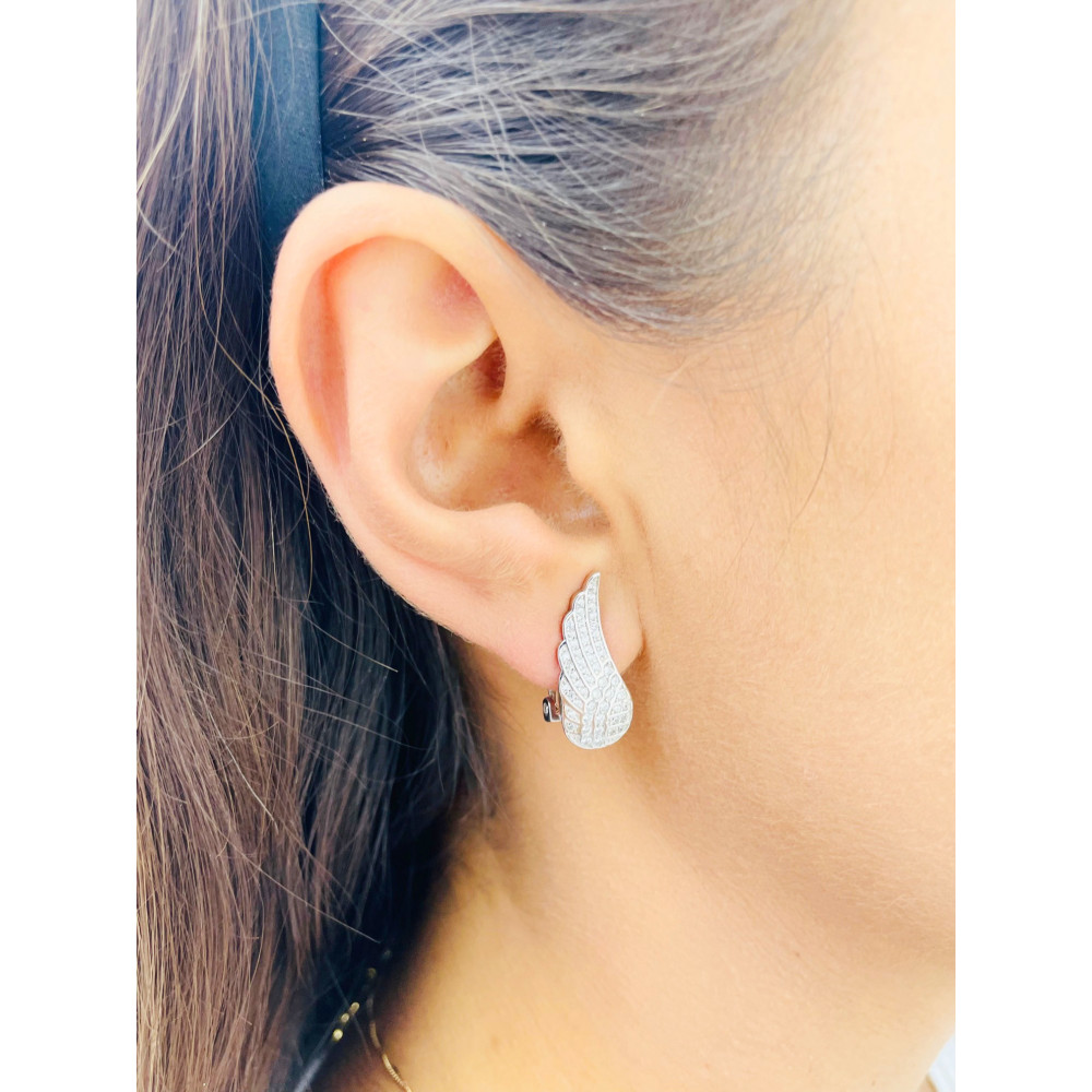 copy of Złote kolczyki przecinki z cyrkoniami