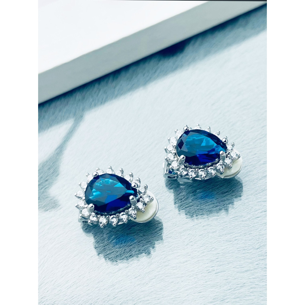 Silberclips mit Zirkonias