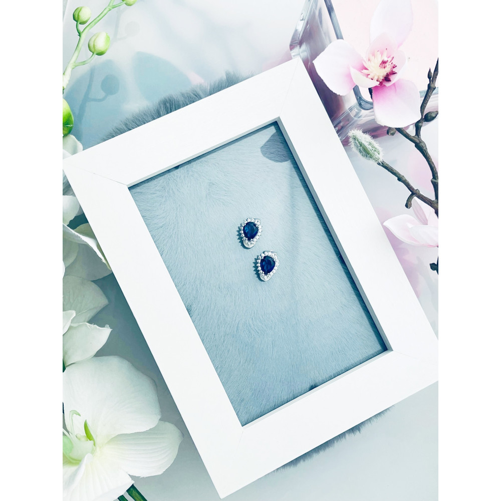 copy of Złote kolczyki przecinki z cyrkoniami