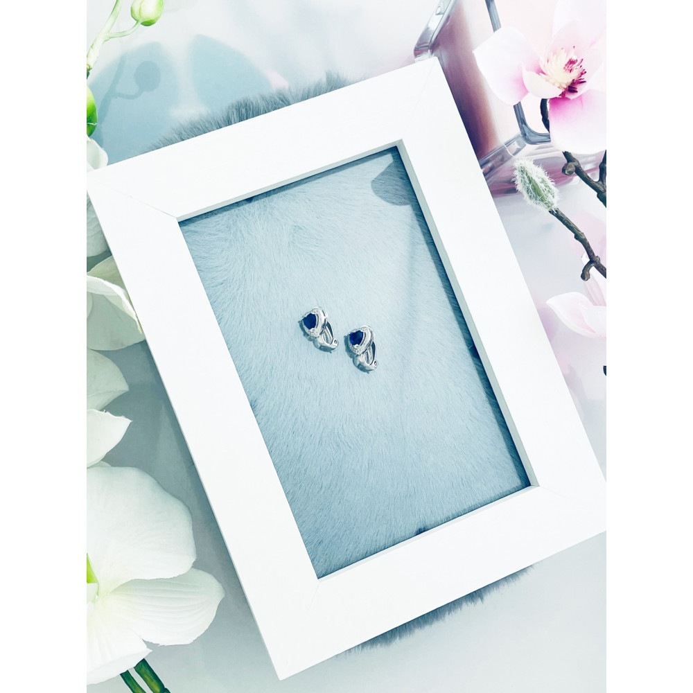 copy of Złote kolczyki przecinki z cyrkoniami