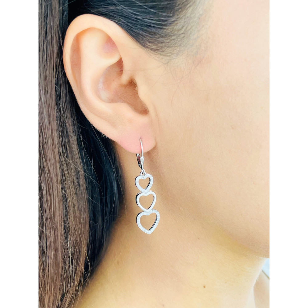 copy of Złote kolczyki przecinki z cyrkoniami