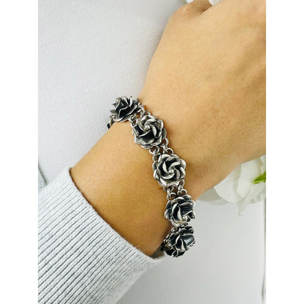 Rose Armband 925 Silber Damen