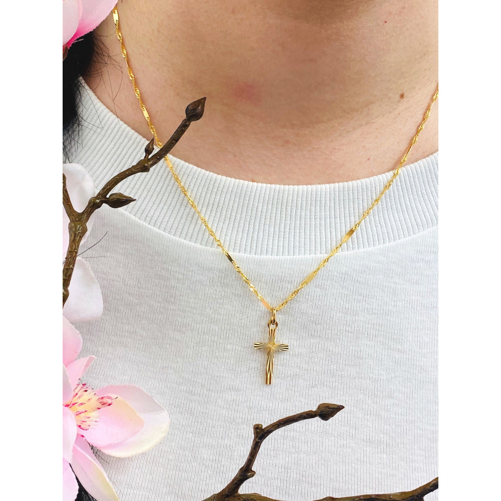 copy of Złoty krzyżyk klasyczny diamentowany