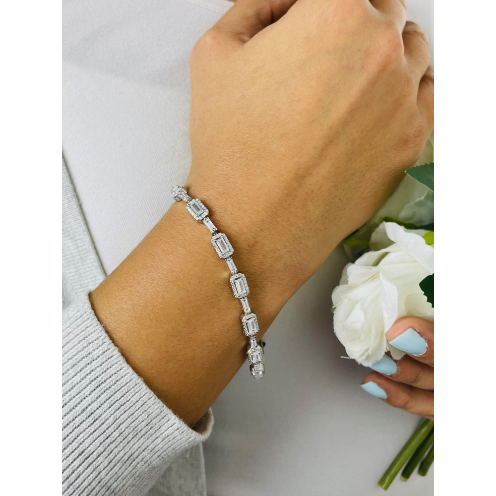 Armband 925 Silber Damen mit Zirkonia