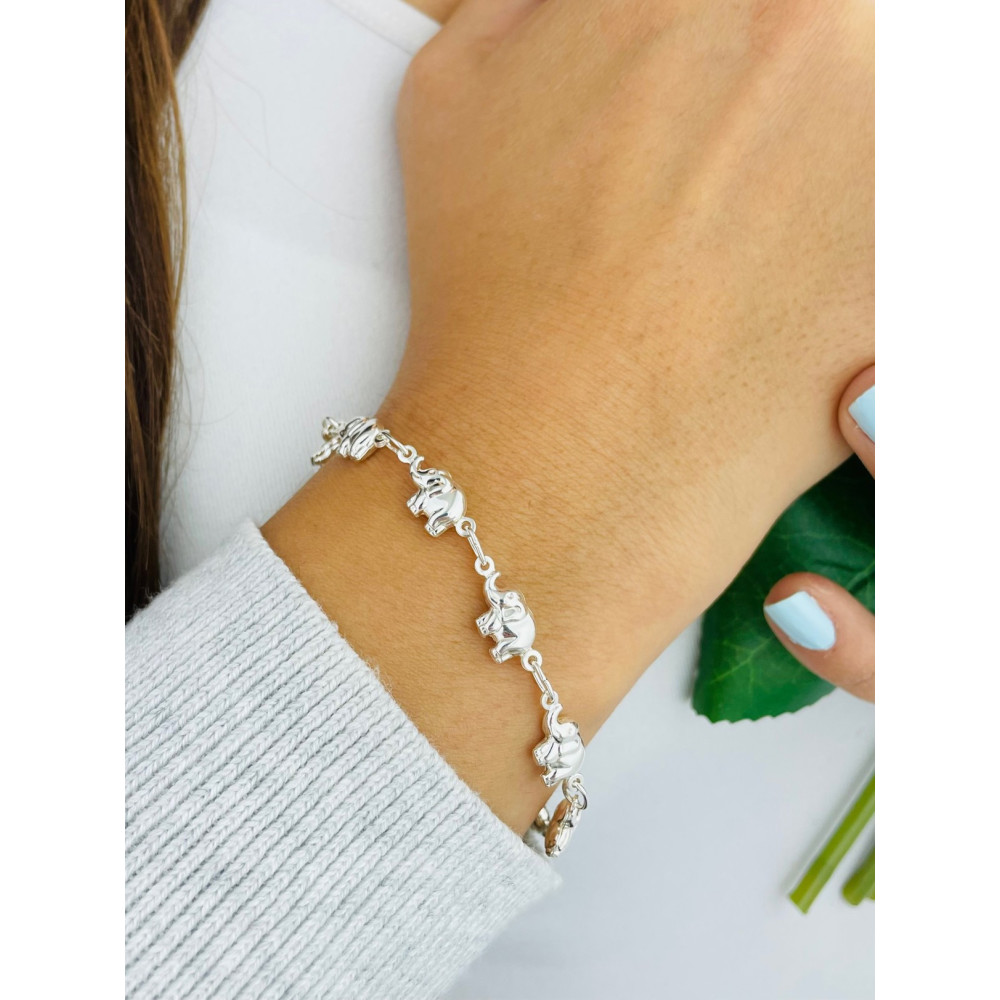 Elefant Armband 925 Silber Damen Kinder