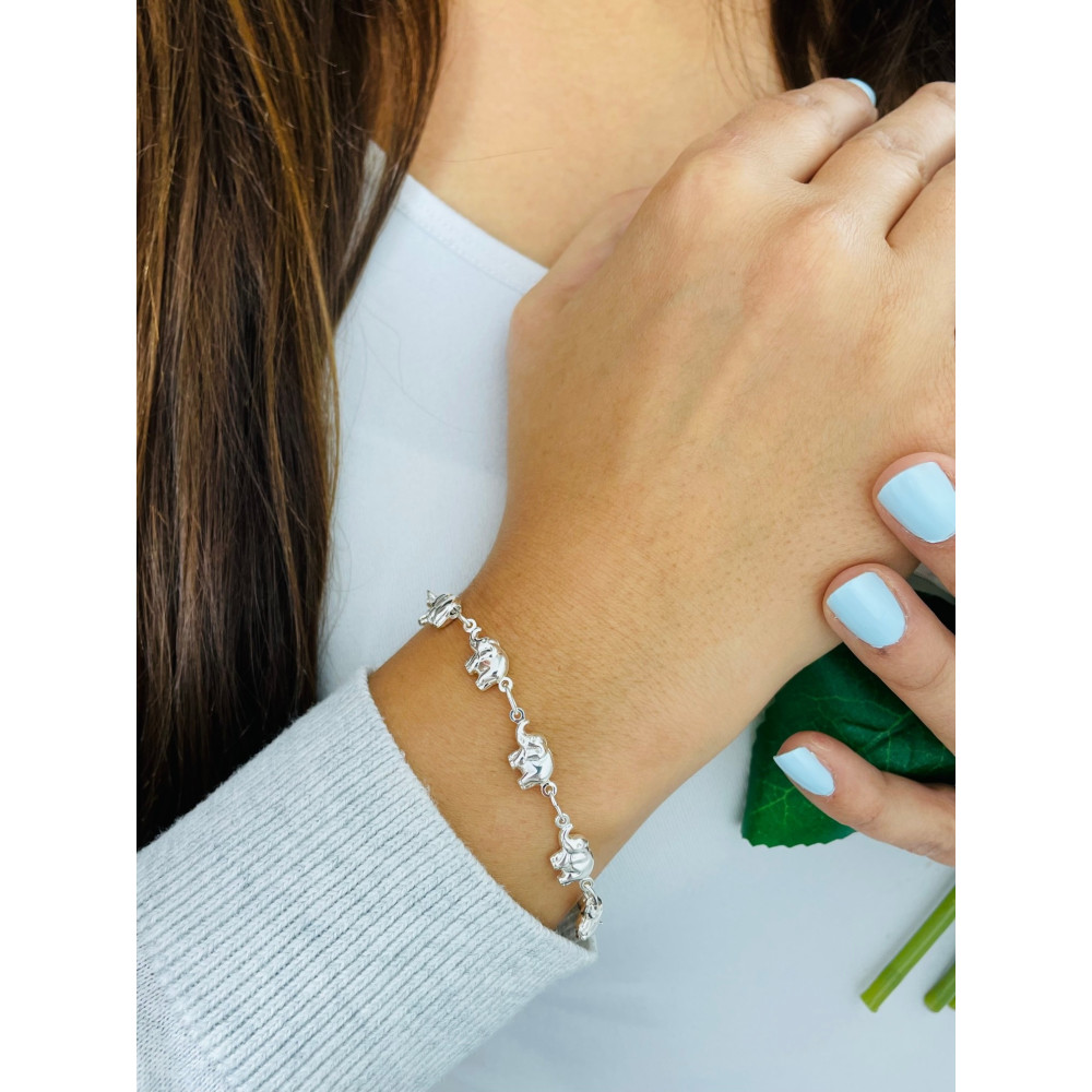 Elefant Armband 925 Silber Damen Kinder