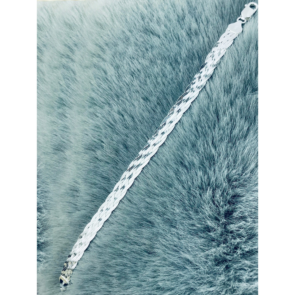 geflochtenes Silberarmband 925 Silber Damen Kinder