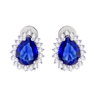 copy of Złote kolczyki przecinki z cyrkoniami