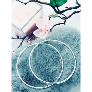 Silberne Ohrringe große Kreise